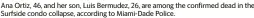  ??  ?? Ana Ortiz, 46, and her son, Luis Bermudez, 26, are among the confirmed dead in the Surfside condo collapse, according to Miami-Dade Police.