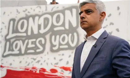  ?? ?? London’s first Muslim mayor, Sadiq Khan, has been vocal in denouncing terrorism. Photograph: Albert Pezzali/AP