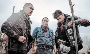  ?? JOHNNY WONG COURTESY OF TIFF ?? Forrest Goodluck, Michael Greyeyes and Kiowa Gordon in the Indigenous zombie movie “Blood Quantum”