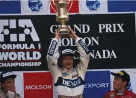  ?? FOTO SUTTON ?? Thierry Boutsen bij zijn eerste zege in 1989 in Canada.