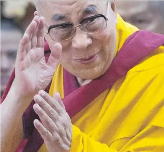  ?? ASHWINI BHATIA/ THE ASSOCIATED PRESS FILE ?? Arthur Milnes and his wife reached out to religious leaders, including Tibetan spiritual leader the Dalai Lama, as part of their Confederat­ion 150 time capsule.