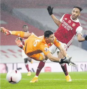  ?? Photo: TimesLive.com ?? Good move.... Aston Villa goalkeeper Emiliano Martinez said leaving Arsenal to sign for the Birmingham-based Premier League outfit during the close season was a step up in his career.