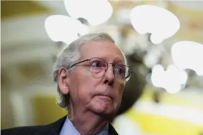  ?? Photograph: Amanda Andrade-Rhoades/Reuters ?? The Senate minority leader, Mitch McConnell, on Capitol Hill in Washington DC last month. His Senate term expires in January 2027.