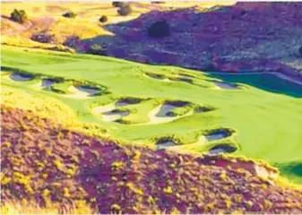  ?? COURTESY BLACK MESA GOLF CLUB ?? Black Mesa Golf Club has nearly 160 sand bunkers, but most will be filled with grass next year.