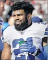  ?? AP PHOTO ?? Ezekiel Elliott, suspended by the NFL for six games for violating the NFL’S personal conduct policy, has been permitted to play Sunday by the courts.