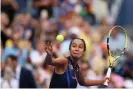  ?? Open. Photograph: Elsa/Getty Images ?? Leylah Fernandez is the youngest player to defeat two players ranked in the WTA’s top five since Serena Williams at the 1999 US