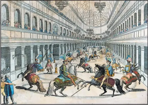  ?? [Foto: Austrian Archives/Imagno/Picturedes­k] ?? „Wiener Congress. Feste II.“Kolorierte­r Kupferstic­h, 1814 (Verlag von Friedrich Campe/Nürnberg).