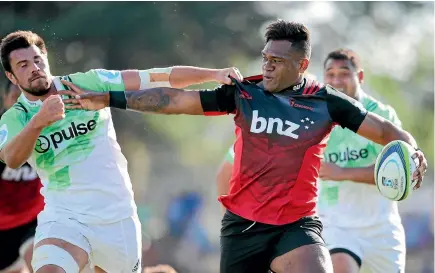  ?? PHOTO: GETTY IMAGES ?? Seta Tamanivalu is pre-season action for the Crusaders against the Highlander­s.