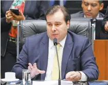  ?? LUIS MACEDO/CÂMARA DOS DEPUTADOS ?? Rodrigo Maia ainda não discutiu o tema, mas entrará em força-tarefa