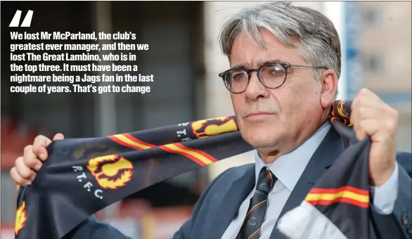  ?? Picture: Steve Welsh ?? Returning manager Ian McCall says he wants to put the ‘red and yellow’ back into Partick Thistle after some difficult recent years.