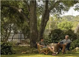  ??  ?? Timothee Chalamet as Nic Sheff and Steve Carell as David Scheff in a scene from the movie Beautiful Boy.