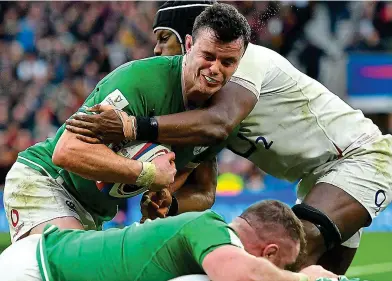  ?? SPORTSFILE ?? Shining light: James Ryan was one of Ireland’s better performers against England