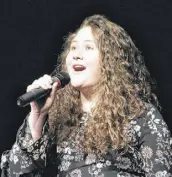  ?? LYNN CURWIN/TRURO NEWS ?? Kilah Maccoul sang Nature Boy during the jazz/blues vocal solo (ballad) class at Truro Music Festival. An awards concert for this section of the festival will take place at the Marigold Cultural Centre at 2 p.m. on April 7.