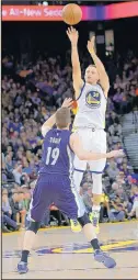  ??  ?? Stephen Curry (30) leads Golden State into the playoffs after the Warriors averaged an NBA-best 110 points per game during the regular season. They face New Orleans in the first round.