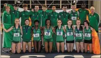  ??  ?? Alan Miley (back, third from right), Adam (back, fifth from left) and Grainne (bottom right) with the Irish team in Glasgow.