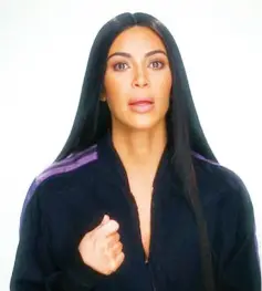  ??  ?? Kim Kardashian recounting the Paris heist during her latest E! Show.