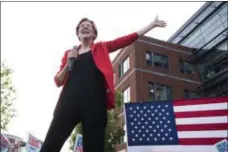  ?? CLIFF OWEN — THE ASSOCIATED PRESS ?? Democratic presidenti­al candidate Sen. Elizabeth Warren, D-Mass., addresses a campaign rally at George Mason University in Fairfax, Va., Thursday.