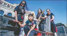  ?? PHOTOS PROVIDED TO CHINA DAILY ?? Left: Tianjin-based all-girl rock group and 2019 Midi Kids Band Competitio­n champion, Cool. Right: Shenhaiyu, the second placed band of the competitio­n’s children’s group, hails from Yuhuan city, Zhejiang province.