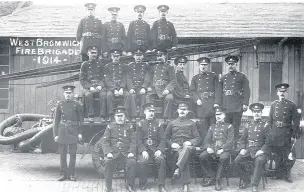  ??  ?? West Bromwich Fire Brigade in 1914