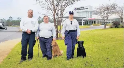  ?? OCFR ?? OCFR's K-9 unit was dispatched to the Panhandle to assist in search and rescue through thousands of destroyed homes.