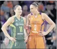  ?? MATT YORK — THE ASSOCIATED PRESS ?? Sue Bird, left, and Diana Taurasi will team up again to try to win a fifth Olympic championsh­ip for the U.S. at the Tokyo Games.