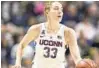  ?? JESSICA HILL/ASSOCIATED PRESS ?? Katie Lou Samuelson and the Huskies are vying for their 12th national championsh­ip.