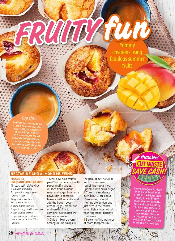 NECTARINE AND ALMOND MUFFINS PressReader