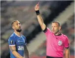  ??  ?? RECKLESS ROOFE Rangers lost striker Kemar to ill discipline and the tie to Slavia