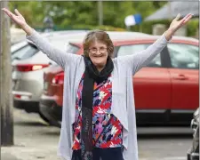  ?? Marian Fitzgerald having a ball during street bingo in Ardfert. ??