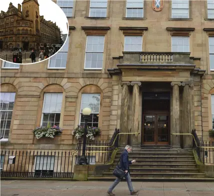  ??  ?? Jobs are set to go at the Blythswood Hotel and Grand Central Hotel, inset