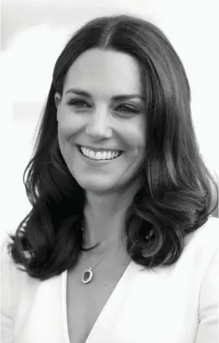  ??  ?? Según un estudio estadounid­ense, Kate Middleton (36) tiene la nariz perfecta porque forma un ángulo de 106 ° entre la frente y el labio.