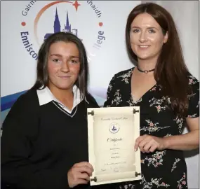  ??  ?? Best LCVP Student Award winner Bróna Flynn with teacher Laura McWalter.