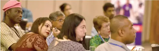  ?? Talanoa Photo: Jone Luvenitoga ?? Fiji National University lecturers attending the session with the Minister for Education Mahendra Reddy at the Grand Pacific Hotel in Suva on May 17, 2017.