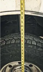  ??  ?? While this is marketing and used as a 2” leveling system, that assumes your use of a Ford V-code spring. With the use of our softer U-code springs, we only gained about one inch of height over a stock F350, which is about two inches lower than where the truck had been sitting. Which we are very happy with, now that 285 tire size looks a little more at home in the wheel well.