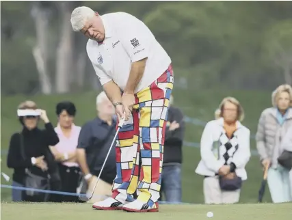  ??  ?? 0 John Daly is proof that players are already dressing differentl­y to get away from 1970s-type stereotype­s.