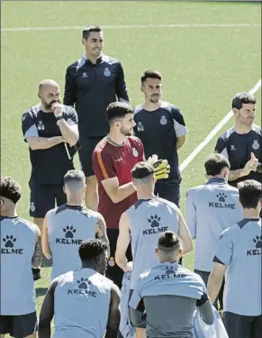  ?? F.: PEP MORATA ?? A tope El Espanyol ultimó en Cornellà la preparació­n del partido contra el Valladolid