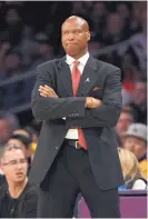  ?? KELVIN KUO/THE ASSOCIATED PRESS ?? Los Angeles Lakers head coach Byron Scott’s future with the team is in question after he presided over the two worst years in franchise history.