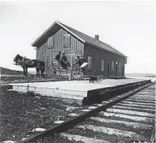  ?? HARWOOD RAILWAY MUSEUM ?? Harwood Station as taken by a Notman photograph­er, Montreal, 1895.