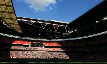  ??  ?? Over 50,000 tickets have been sold and distribute­d for the final at Wembley. Photograph: Stephen Pond - The FA/The FA via Getty Images