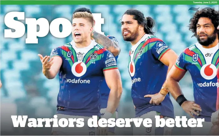  ?? Photo / Photosport ?? The Warriors’ incredible 100 per cent completion rate through their first 44 sets should have merited more praise from Australian league analysts.