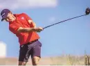  ?? CHANCEY BUSH/ JOURNAL JOURNAL STAFF REPORT ?? UNM’s Albert Boneta tees off during the William H. Tucker Intercolle­giate on Sept. 26, 2023, at UNM Championsh­ip Golf Course. Boneta’s one-under 71 on Monday at Birck Boilermake­r Golf Complex in West Lafayette, Indiana pushed the Lobos to fifth place on the team leaderboar­d after the opening round of their NCAA regional.