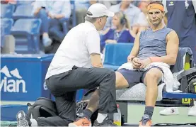  ?? AP ?? Mala racha. Rafael Nadal debió ser operado del tobillo derecho.