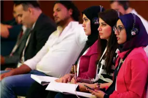  ?? — File photo ?? Delegates at the WAN-IFRA Middle East Conference in Dubai last year. The two-day conference will provide publishing executives an insight into the latest trends in the industry.