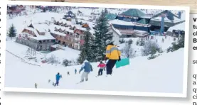  ??  ?? VERDE Y AMARILLO. Los turistas de Brasil son un clásico de la nieve en Bariloche, pero vienen en baja en los últimos diez años.