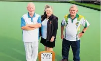  ?? Photos / Supplied ?? The Beerescour­t team of W. Wenham, R. Chalklen and J. Donovan won the OPT Triples tournament at Kihikihi Bowling Club.