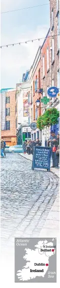  ?? Pictures / 123RF; Jessica Spengler; @dublinklaw; Abernethy Butter. ?? Temple Bar (left) is Dublin’s cultural quarter and is home to Klaw seafood (below); cakes in St George’s market, Belfast (right); Abernethy Butter’s Dulse is made with Irish seaweed.