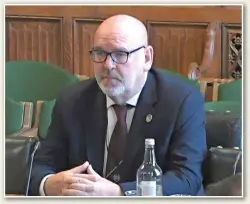  ?? ALAMY. ?? ASLEF General Secretary Mick Whelan gives evidence related to rail strikes to the Transport Select Committee on July 13. Although progress has been made in a pay dispute with ScotRail, the union has opted to take strike action against eight different operators on July 30.