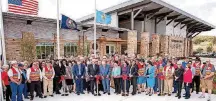  ?? [PHOTO PROVIDED] ?? Bill Anoatubby, governor of the Chickasaw Nation, joined with Chickasaw veterans, elected officials and guests in October to dedicate the new Chickasaw Nation Veterans Center Lodge in Ada.