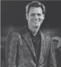  ??  ?? In his new documentar­y, Jim Carrey admits he questioned himself about going too far when he played Andy Kaufman in the 1999 movie Man on the Moon. The Canadian comedian, left, surrendere­d to the spirit of the entertaine­r and stayed in character, at...