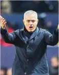  ?? OLI SCARFF/AFP ?? Mourinho has been withering in his assessment of United’s performanc­es, saying his players lacked ‘heart’.